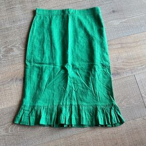 Ann Taylor Vibrant Green Pencil Skirt 4 petite NWT